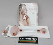 Beauty Bio Rose Quartz Stone Face + Eye + Body Roller w/ Bag NOS/NIB
