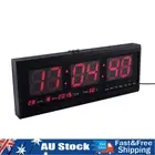 Digital LED Alarm Timer Clock Calendar Temperature Jumbo Display Wall Mount Red