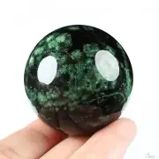 2.0" Synthetic Green Coral Stone Hand Carved Crystal Ball/Sphere, Healing