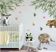 Australia Gum Tree Animal Wall Stickers