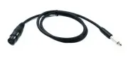 SYSTEM-S XLR Cable 100 CM 3 Pin Socket To Jack Aux 6,35mm 2 Pin Ts Plug