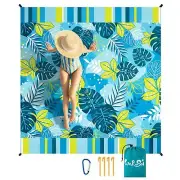 Beach Blanket Waterproof Sandproof - Extra Large Beach Mat 79" x 83" Sand Fre...