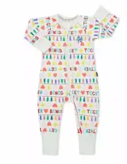 Bonds Baby Long Sleeve Zippy Wondersuit Romper 0000 000 2 Colour White Together