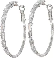 [FOMIYES] 5 Pairs Large Hoop Earrings Zircon Earrings Girls' Earrings Women Jewelry Earrings Ear Rings Bridal Earrings Zirconia Earring Hoops Earrings Silver Hoops Earring Ear Accessory Miss