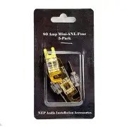 5 Pack 80 Amp Mini ANL Fuse Gold Plated Car Audio