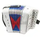 *GREAT GIFT* NEW Top Quality White Accordion Kids Musical Toy w 7 Buttons 2 Bass