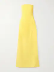 [Jacquemus] Jacquemus - Croisière Strapless Crepe-jersey Maxi Dress - Yellow - FR 40 FR 40 Yellow