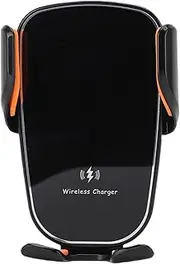 Wireless Car Charger, 15W Fast Charging, Adjustable Phone Holder Mount, One Touch Release A Lock, Cell Phone Holder for Car Windshield Dashboard Air Vent