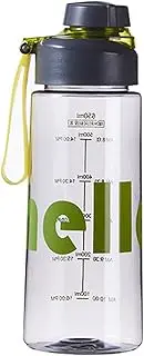 Sports Water Bottle, 650 ML Leakproof Large Capacity Water Bottle,BPA Free Reusable,With Filter Screen,Leakproof Drop Resistant and Eco, Suitable for Adult Kids Drink Cup (Black,650 ML)