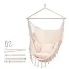 Hammock Chair - Hanging Rope Swing Chair with 2 Cushions, Hanging Chair with ...