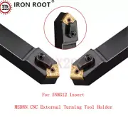 2Pcs MSDNN3232P12 External Turning Tool Holder CNC Lathe Tool For SNMG120408