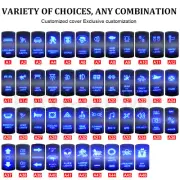12-24V Rocker Switch 64 Styles Blue Button Toggle Control On/Off Car Boat On-Off