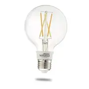 Solana G25 WIFI Connected Edison Filament LED Smart Light Bulb, Clear