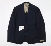 Jaeger Men's Navy Blazer 40R Regular 2-Button
