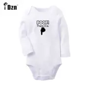 Poop There It is Humor Print Baby Bodysuit Newborn Romper Toddler Jumpsuit Sets