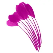 6-8 Inch Goose Feathers, 100 Pack Bulk Natural Feathers Style 4, Rose Red