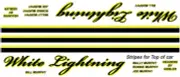 Bill Murphy's White Lightning NHRA 1/64th Scale Waterslide Drag Decals