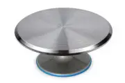 Revolving Cake Decorating Stand, 615 12" Round, Aluminum Base, White