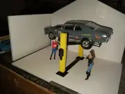 1:24 1:25 Scale Adjustable yellow 2 Post Model Car Lift for Garage Dioramas