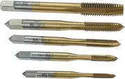 BPVMVLKCFG 5Pcs High-Speed Steel Spiral Point Tap Set Metric Screw Thread Taps Machine Screws Tapping Bits M3 M4 M5 M6 M8 Threading Tools Hand Tool Accessories