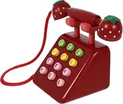 MUSISALY Handy Wooden Phone Simulation Toy Role Play for Boys and Girls Cognitive Skills Multi-Function Decorative Toy