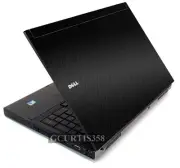 BLACK BRUSHED TEXTURED Vinyl Lid Skin fit Dell Precision M6400 M6500 Laptop