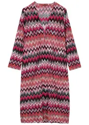 Missoni Zigzag Intarsia Fine-knit Cardigan - Multicoloured - 10 10