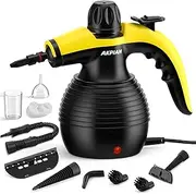 AKPIAN Steam Cleaner, Steam Cleaner Handy, Pressurized Steam Cleaner with 10 Piece Accessory Set, Multipurpose and Multi-Faceted All Natural Chemical-Free Steam Cleaning for Home, Kitchen, Automotive,