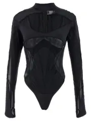 [Mugler] Mugler-Multi-Layer Lingerie Top Nero-Donna 40FR Black