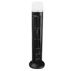(Black)Bladeless Tower Fan 90 Degree Oscillating Quiet Portable USB Desk Fan