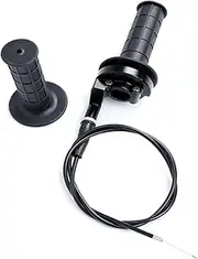 1 Pair 7/8" 22mm Motorcycle Throttle Grip Twist Hand Grip with Throttle Cable Handle Bar Grips for Motorized Bicycle Push Bike