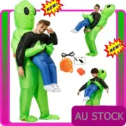 Inflatable Alien Costume Adult Blow Up Suit Green Funny Alien Kidnapping Outfit