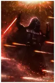 Star Wars Darth Vader's Wrath Rage Fury Giclee Print Poster Art 24x36 Mondo NEW