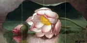 Egyptian lutus flower Tile Mural Kitchen Bathroom Wall Backsplash Marble Ceramic