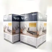 2 PACK Style Selections 5020101 3 Speed Oscillating Desk Fan USB Powered