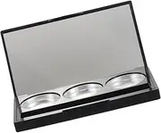 MOTHNUR Refillable Makeup Palette Empty Eyeshadow Organizer with Design Travel Friendly Blush Storage Box Durable Makeup Storage with Brush Slot for Easy Application and Versatile Use
