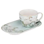 2pc Ashdene Elegant Rose New Bone China 500ml Mug & Plate Set Tableware Mint