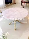 Rose Quartz Side & sofa Table top, Pink Quartz Stone Table, Home Decor Furniture