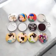 Hand Made Personalized Pin-backed Badge 32mm Your Photo Pet Text for Gift AUStor