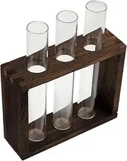 HANABASS 1Pc Test Tube Vase with Rack Stylish Water Planting Container for Indoor Decoration Durable Hydroponic Test Tube Planter for Fresh Greenery Display