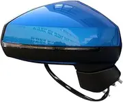 Car Hatchback Rearview Mirror Assembly Compatible With A3 2014 2015 2016-2021 Auto Electric Adjustment Heating Electrical Folding(Blue 6 wires Right)