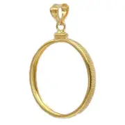 British Threepence Yellow Gold-Filled Coin Edge Bezel