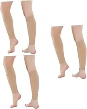 KOMBIUDA 3 Pairs Knee High Stockings Compression Socks for Athletes Sports Socks Ankle Support (skin)