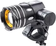 Bike Light Front Bicycle Headlight USB Rechargeable Flashlight Zoomable with 3 Light Modes for 22-28mm Diameter Handlebar Mountain Road Bike