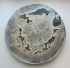 Michael Wainwright Signed Gold Borealis Lazy Susan & Cheese Knife and Slicer 15”