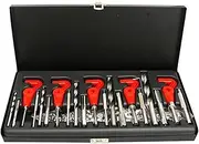 131Pcs Metric Thread Repair Kit Twist Drill Spanner for Restoring Damaged Threads Sturdy with Carrying Case Threading Tool