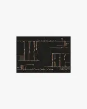 60' x 90' | Machine Washable Runner Rug | Kid & Pet Friendly | Indoor Rug | Nisa Ink Black Rug by Architectural Digest | Ruggable
