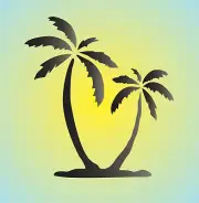 Stencils by Joanie Beach Palm Tree Ocean Nautical Tropical Hawaii DIY Art Signs