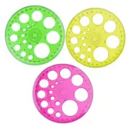 Aylifu 3 Pieces Plastic Template Ruler Circles Drawing Stencil Geometric Tool