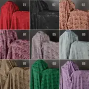 0.5*1.5M Vintage Jacquard Cheongsam Fabric Satin Hanfu Silk Acetic Acid Cloth.